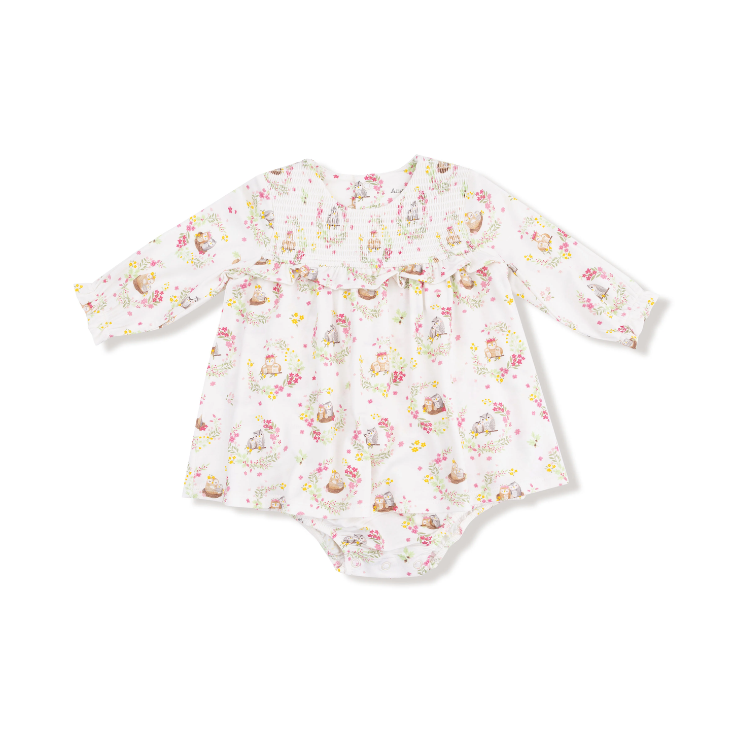 Floral Owl Families Skirt Bubble