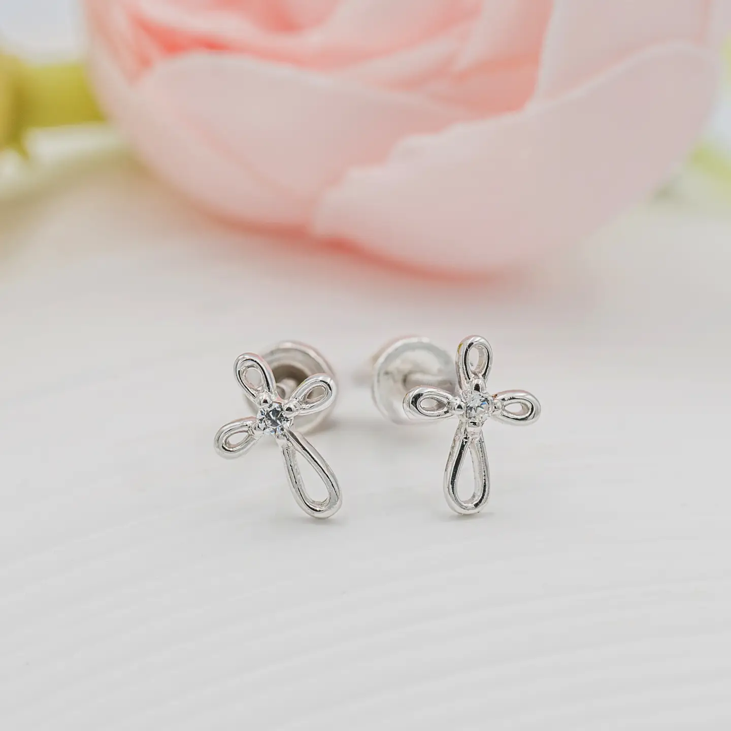 Cross Infinity Earrings - SS