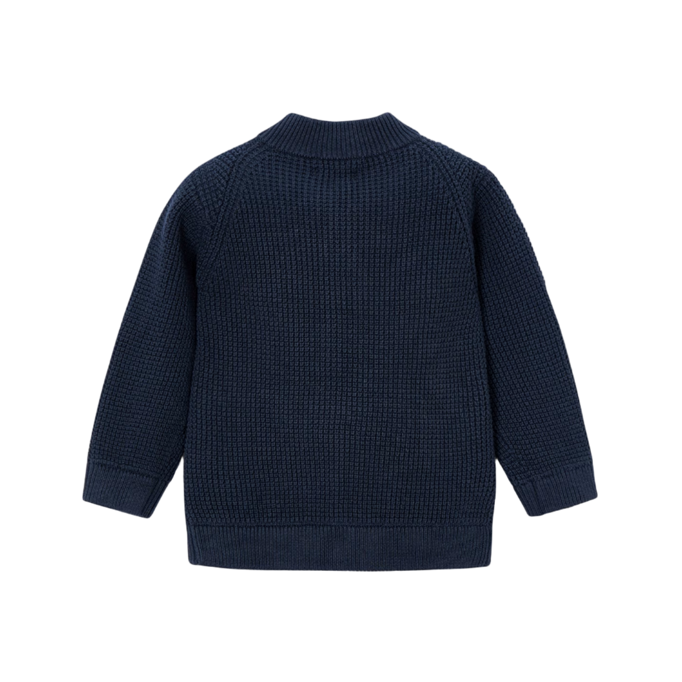 Knit Zip Cardigan - Navy
