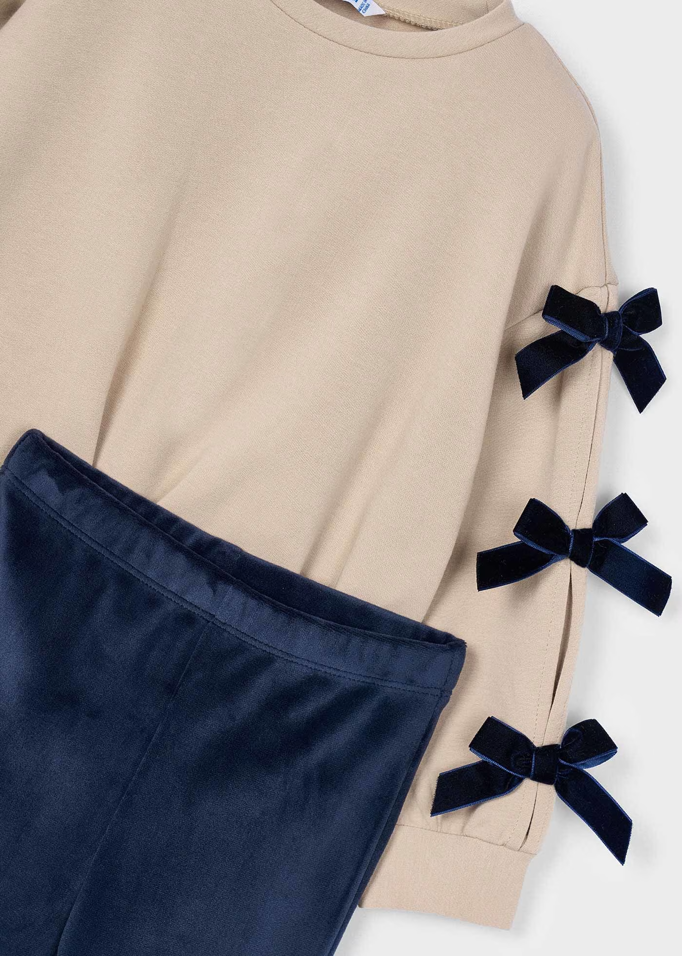 Bow Sweater Legging Set - Navy