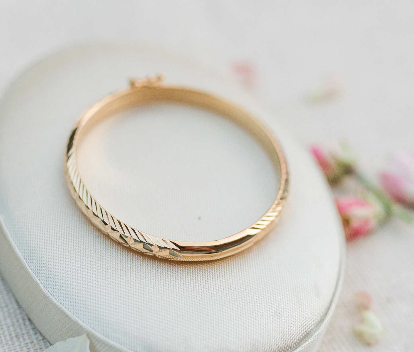 Etched Bangle - 14K Gold Plated