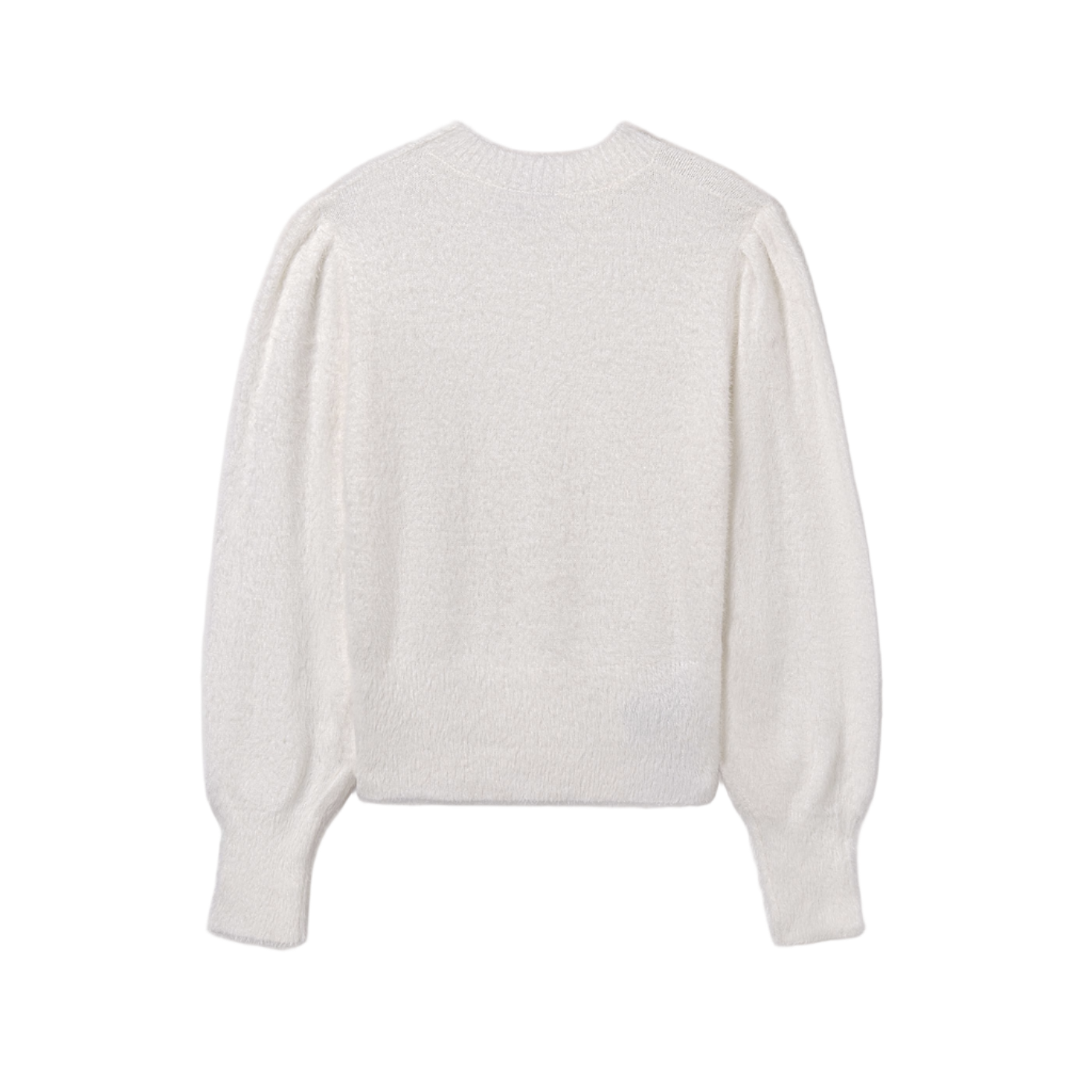 Faux Fur Sweater - White
