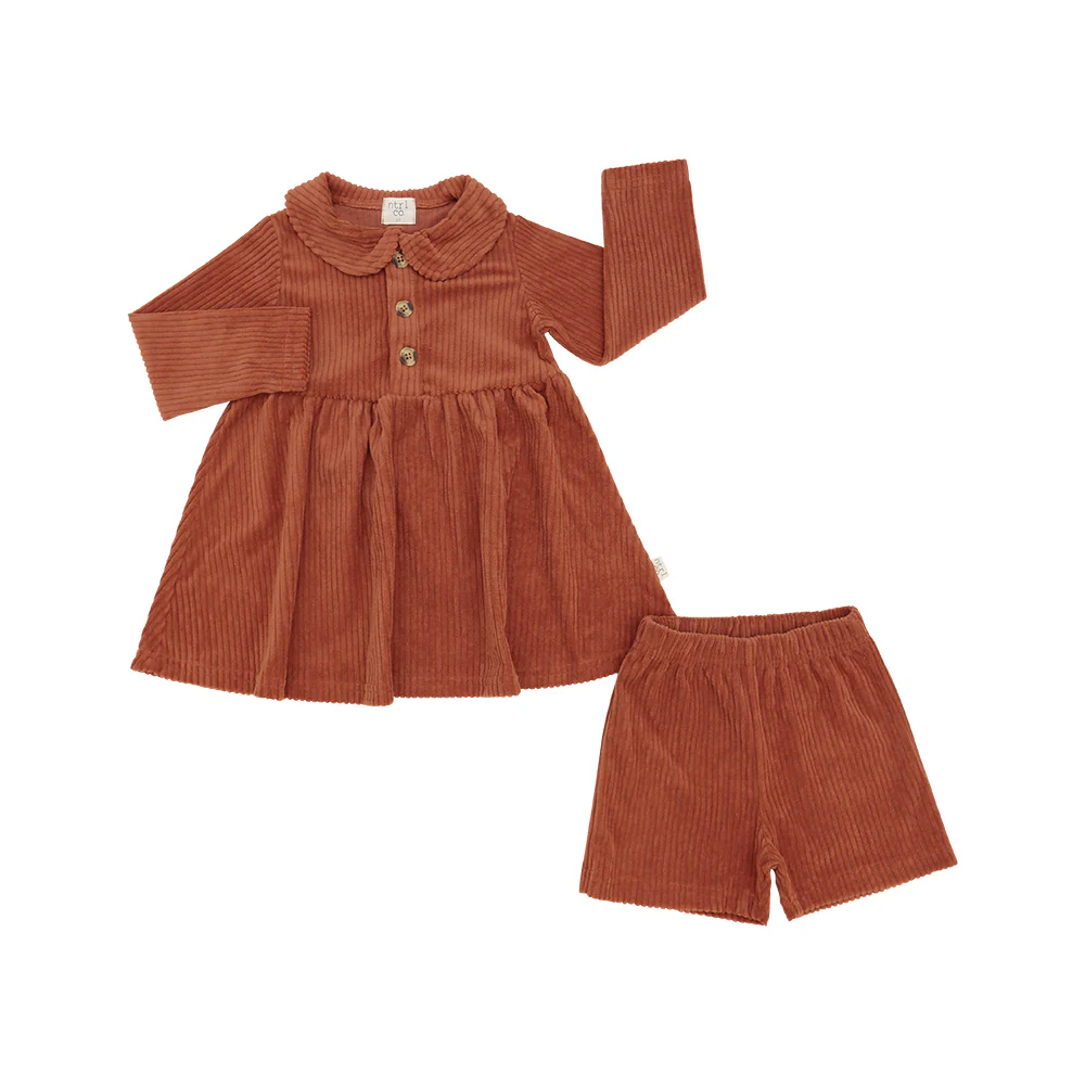 Cord. Dress Set - Pumpkin Spice