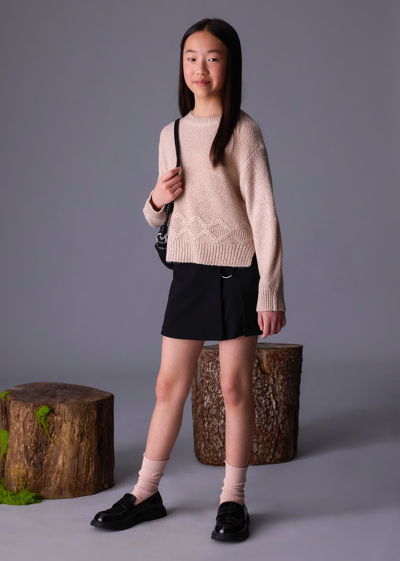 Metallic Knit Sweater - Sesame