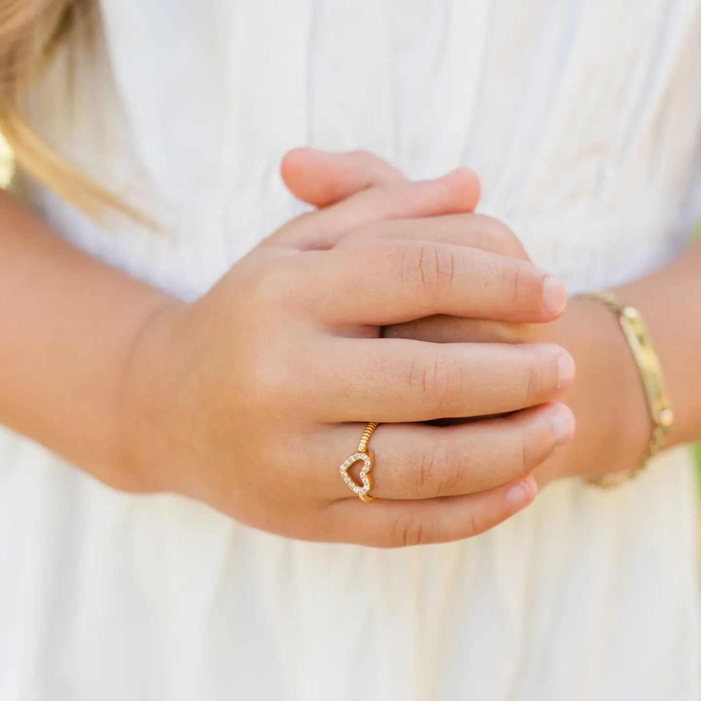 Open Heart Ring - Gold