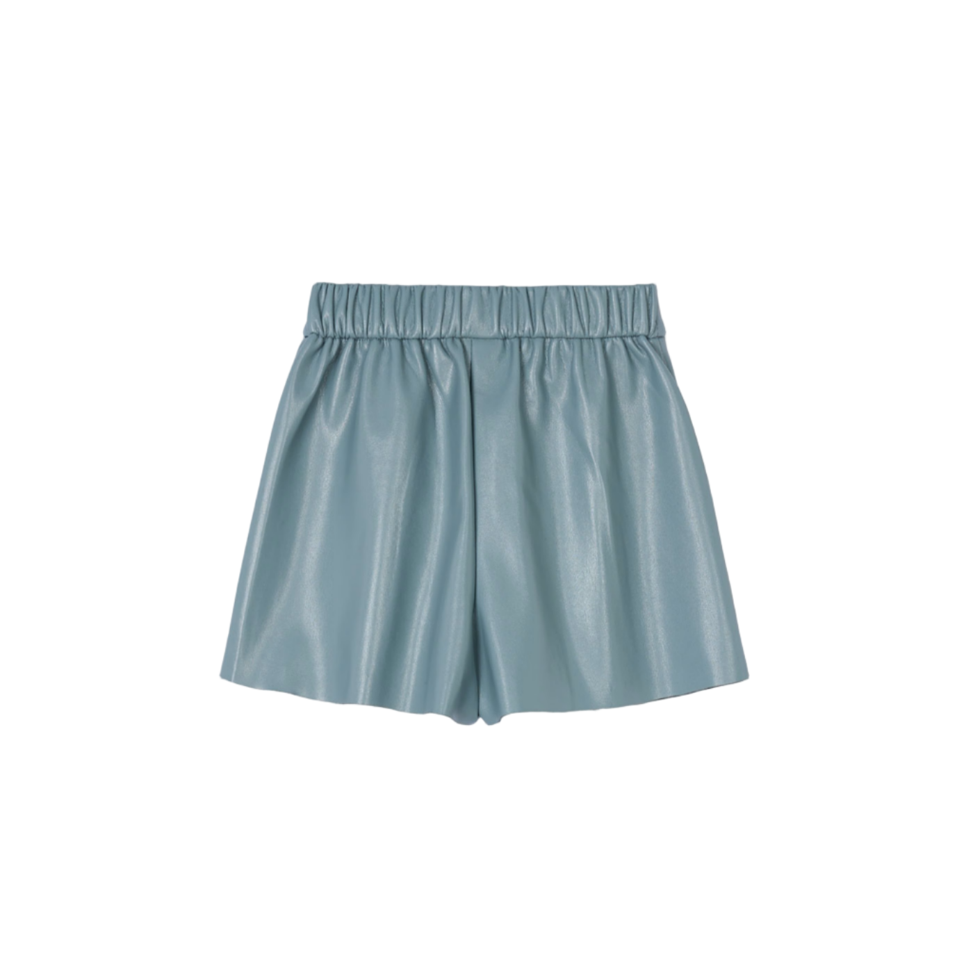 Pleat Leather Shorts - Sage