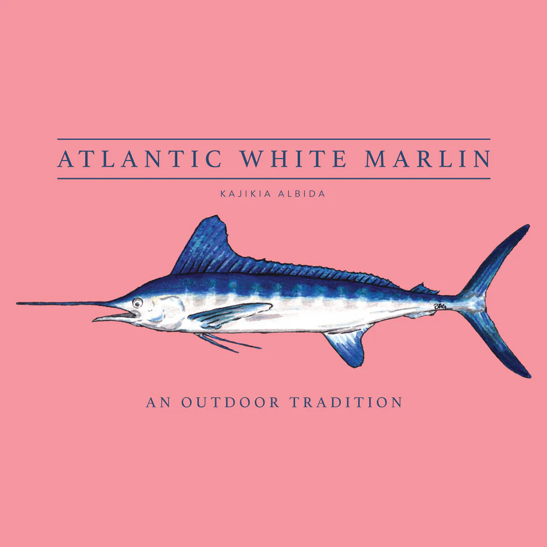 White Marlin Fish Pink Perf. Hoodie