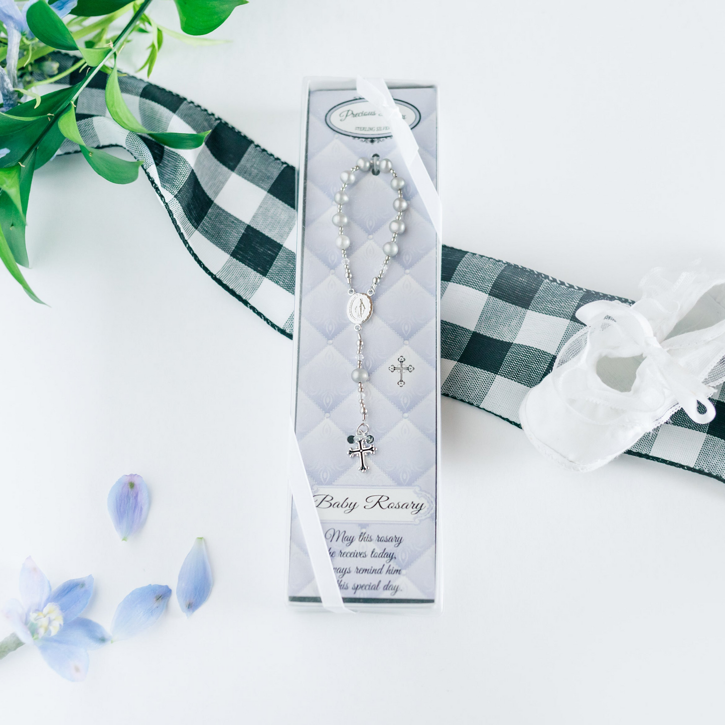 Grey Rosary - Sterling Silver