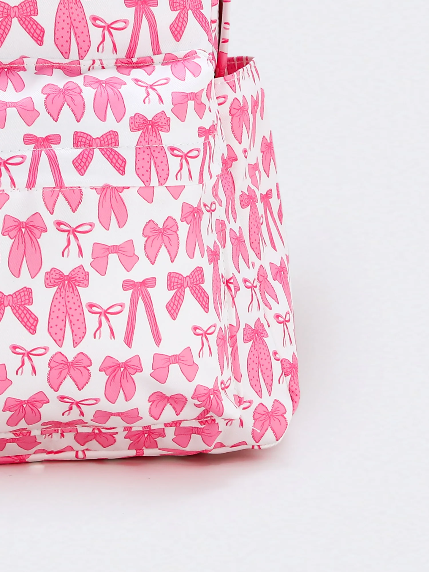 Bow Print Canvas Backpack
