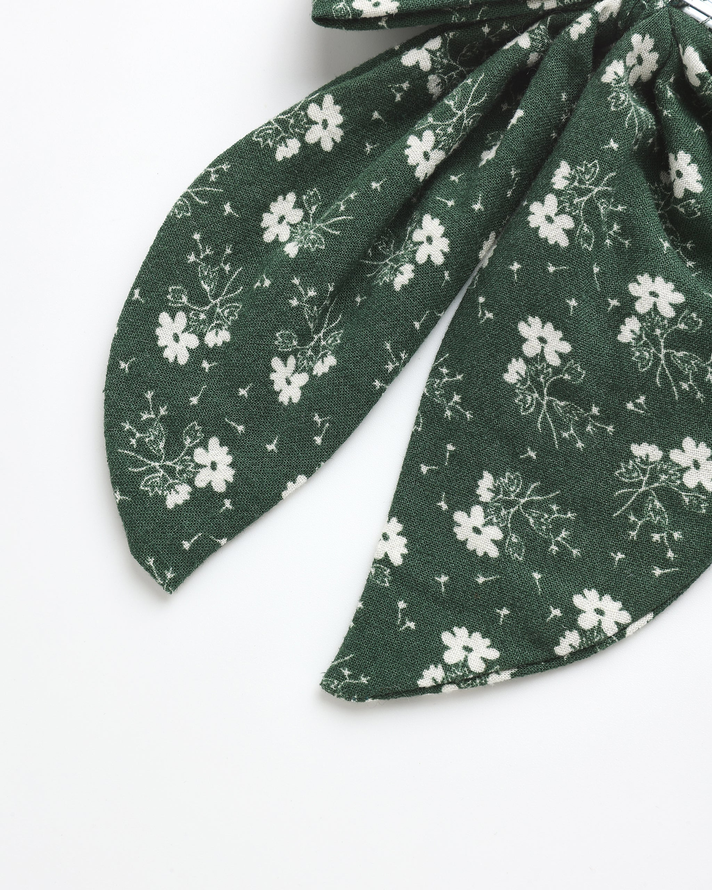 Oversized Bow - Green Ditsy