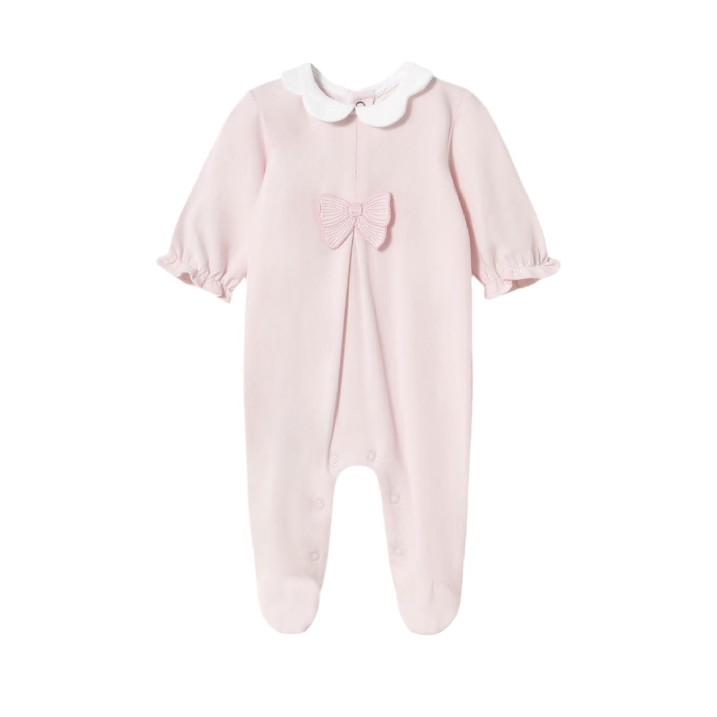 Pink Footie With Bow