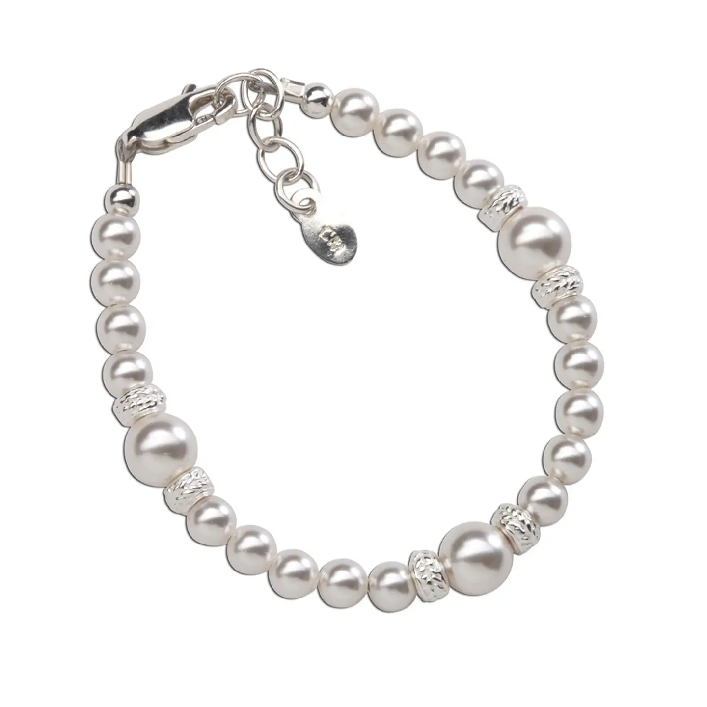 Sophia - Silver Pearl Bracelet