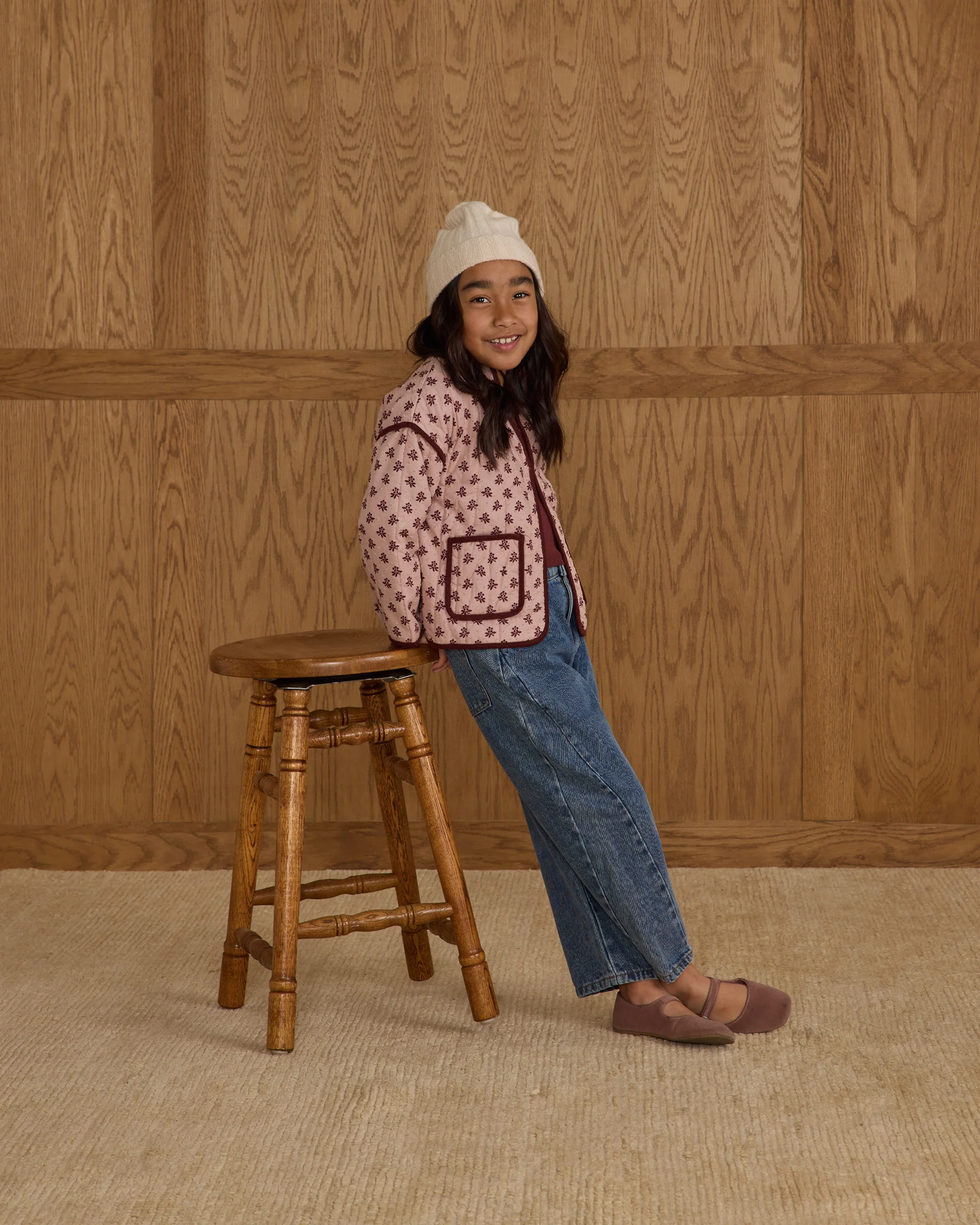 Quilted Jacket - Blush Fleur