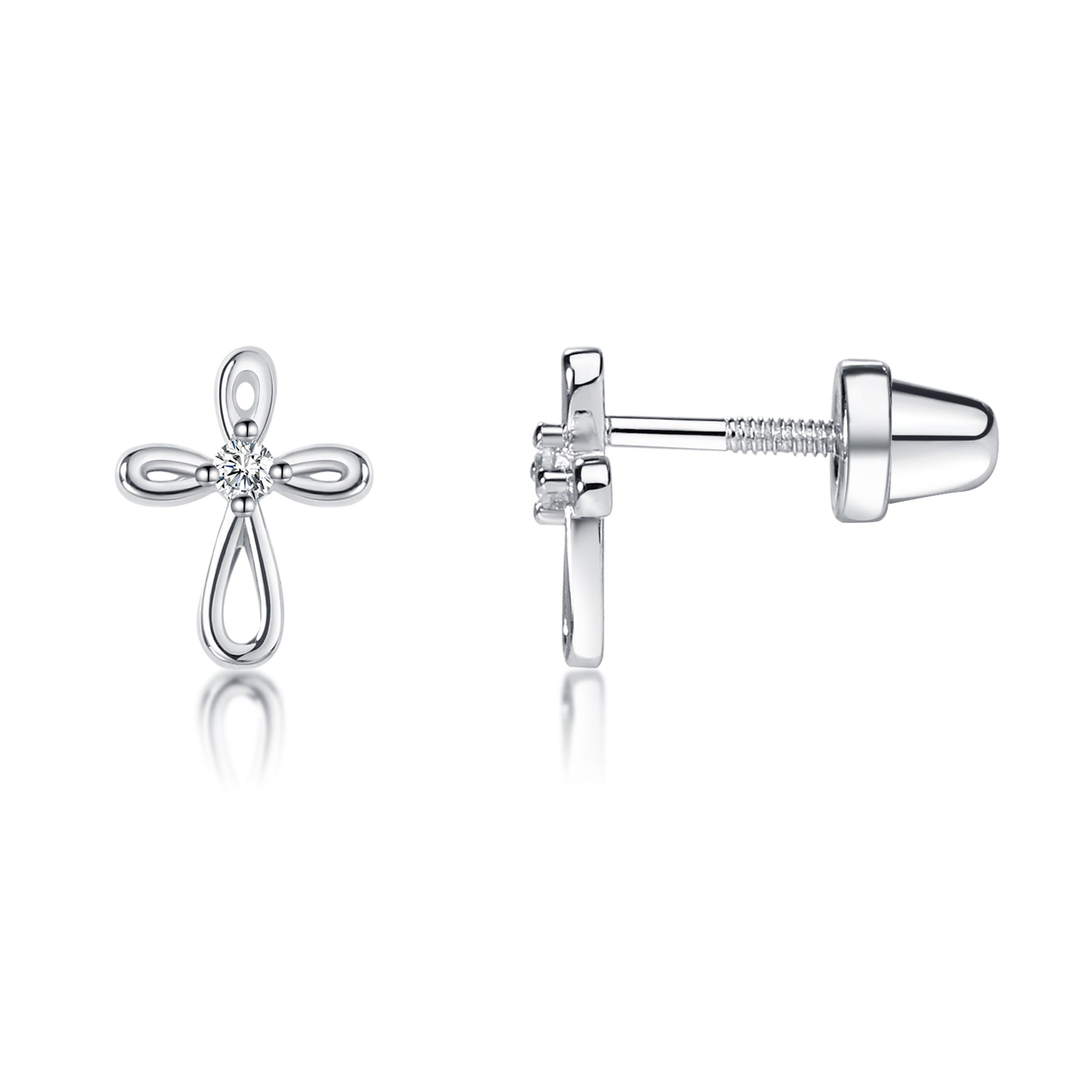 Cross Infinity Earrings - SS