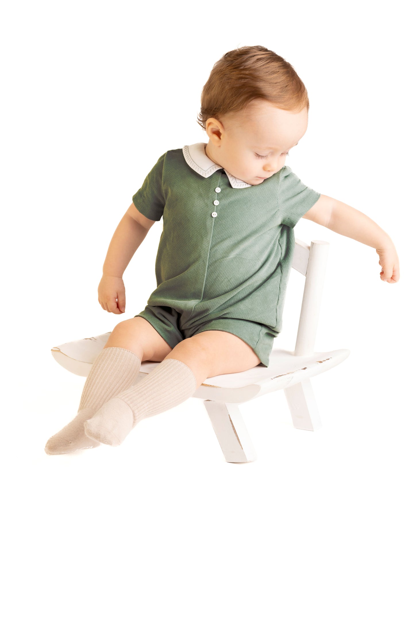 Cozy Cord Romper - Green