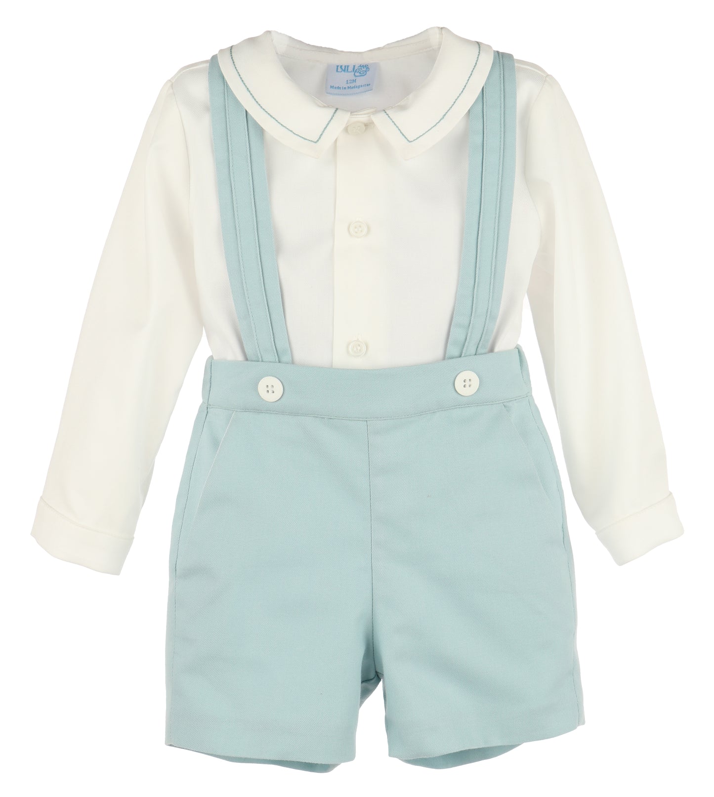 Suspenders Boy Set - Green