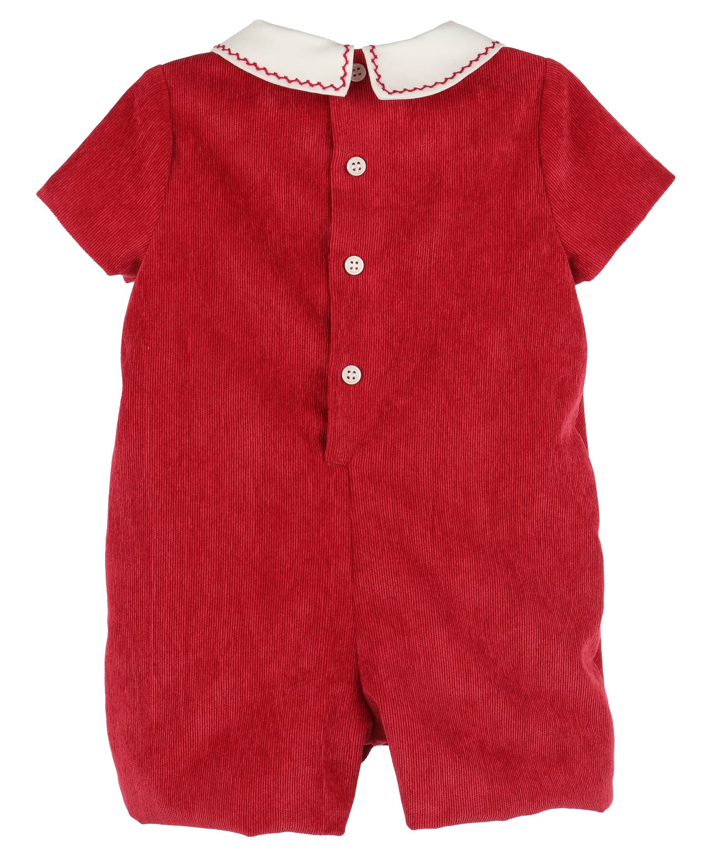 Cord Stitches Collar Romper