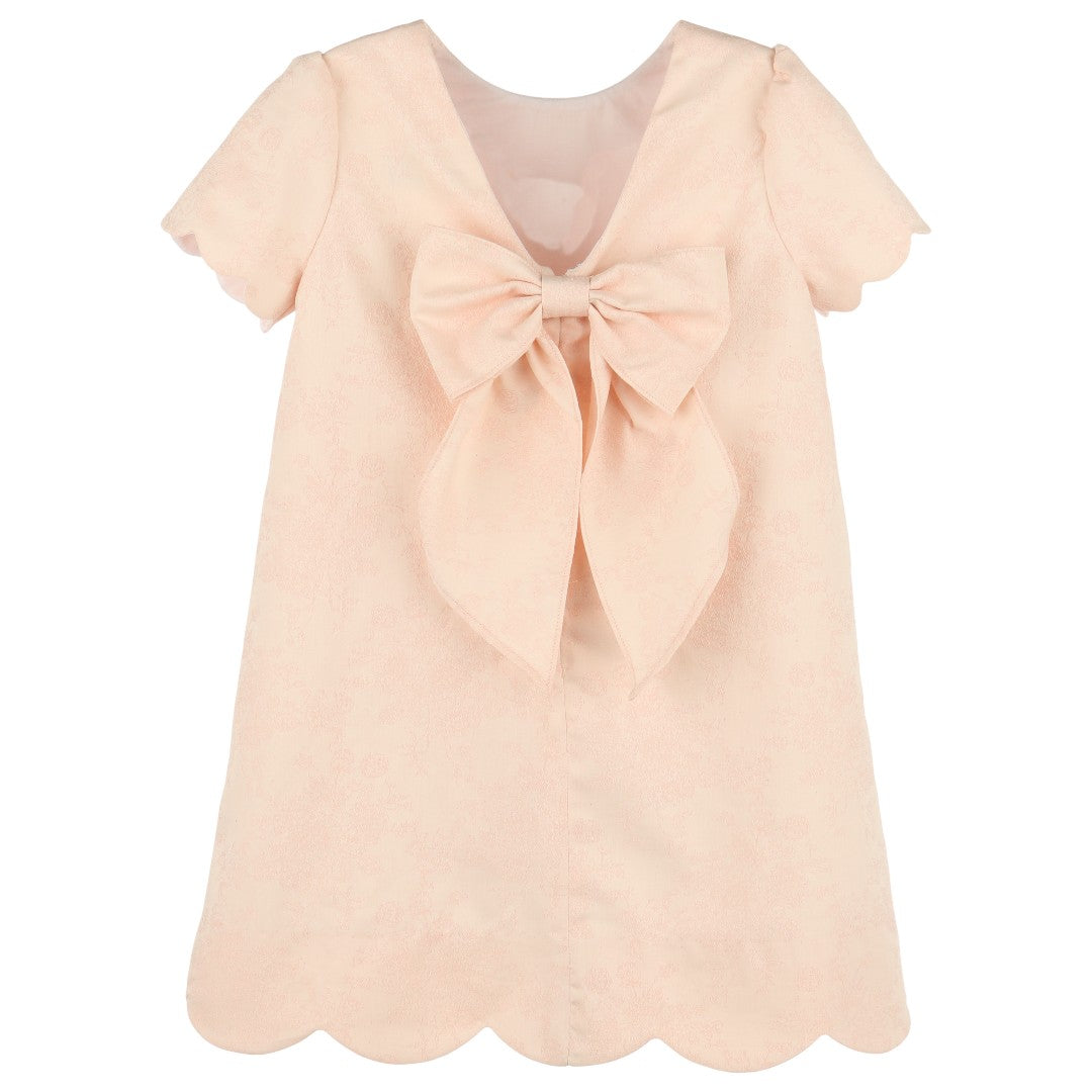 Scallops Jacquard V-Back Dress