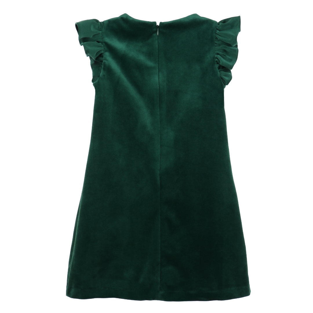 Deluxe Velvet Shift Dress - Green