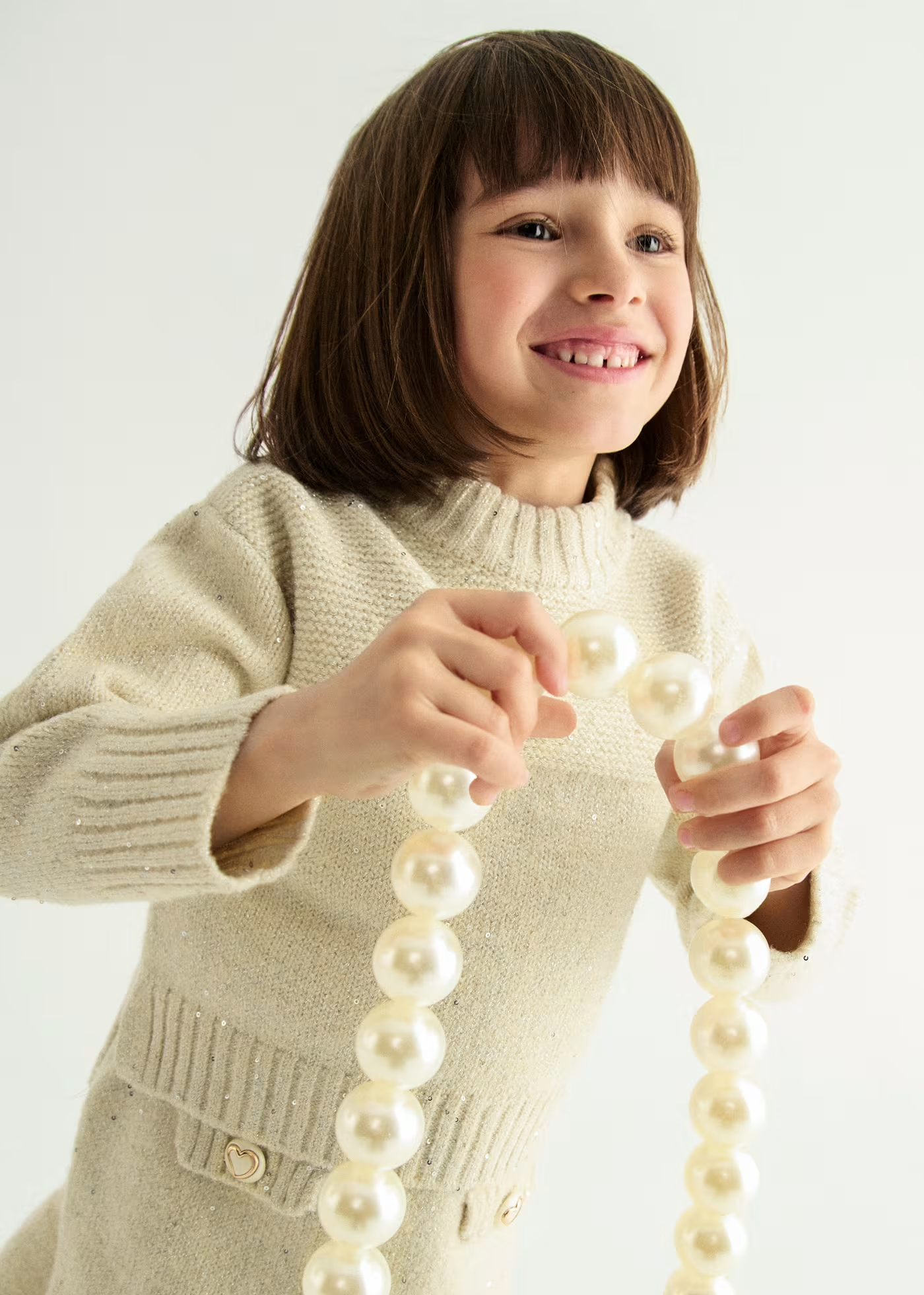 Knit Skirt Set - Oat