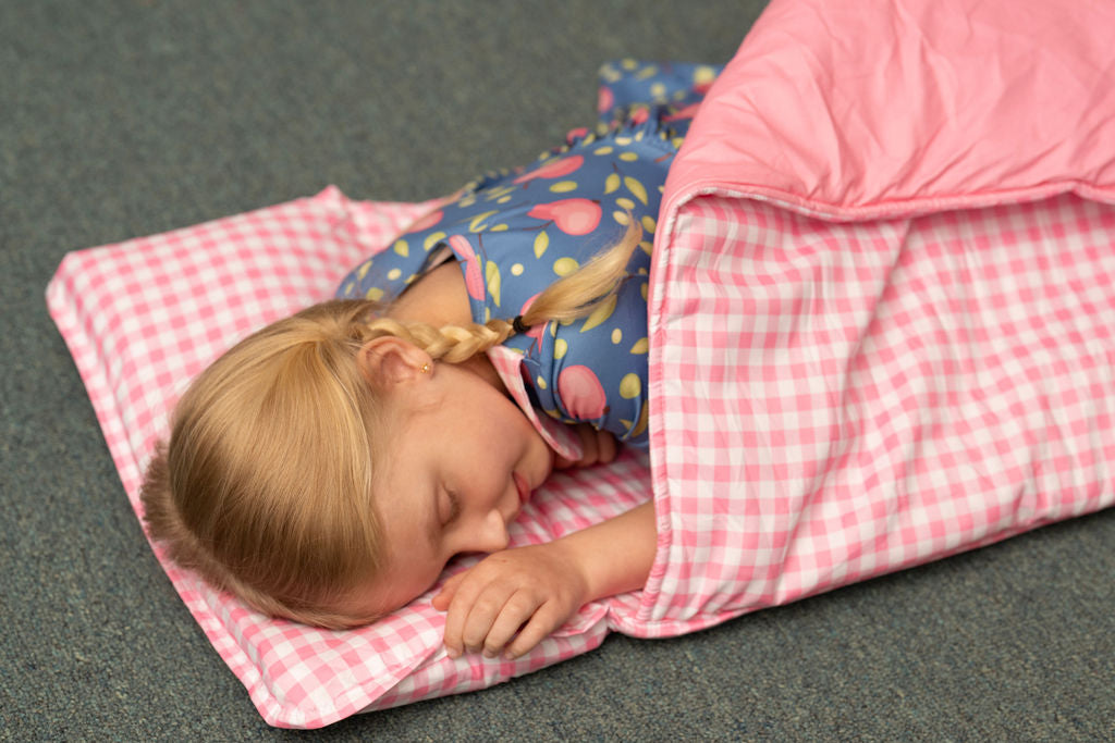 Pink Gingham Nap Mat