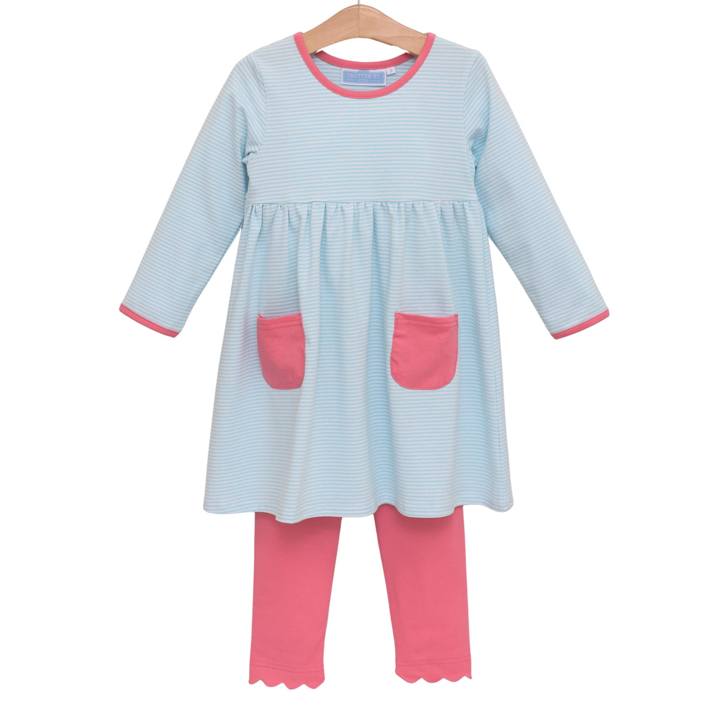 Annie Pant Set-Mint/Pink-3129