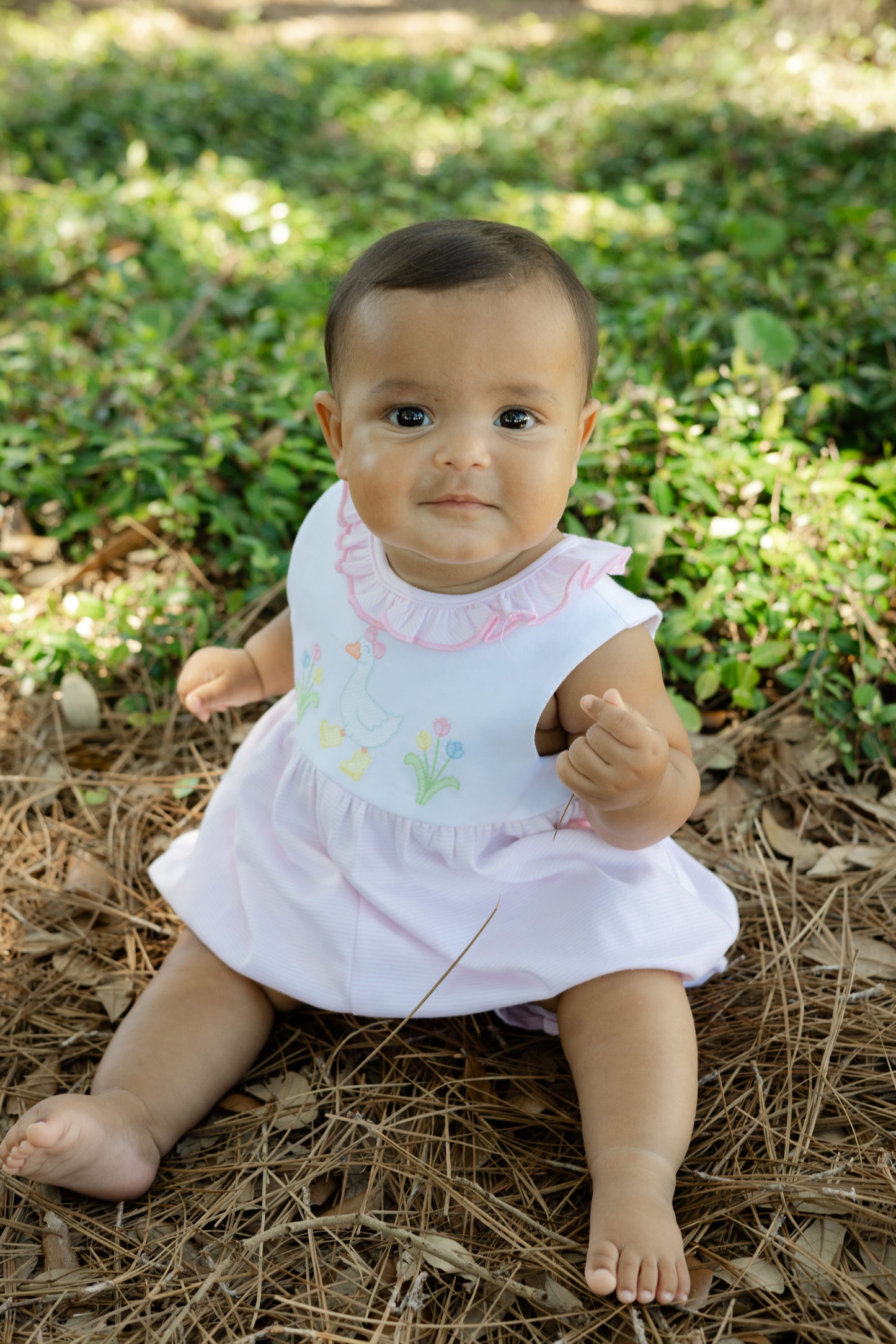 Knit Romper - Goose in Boots