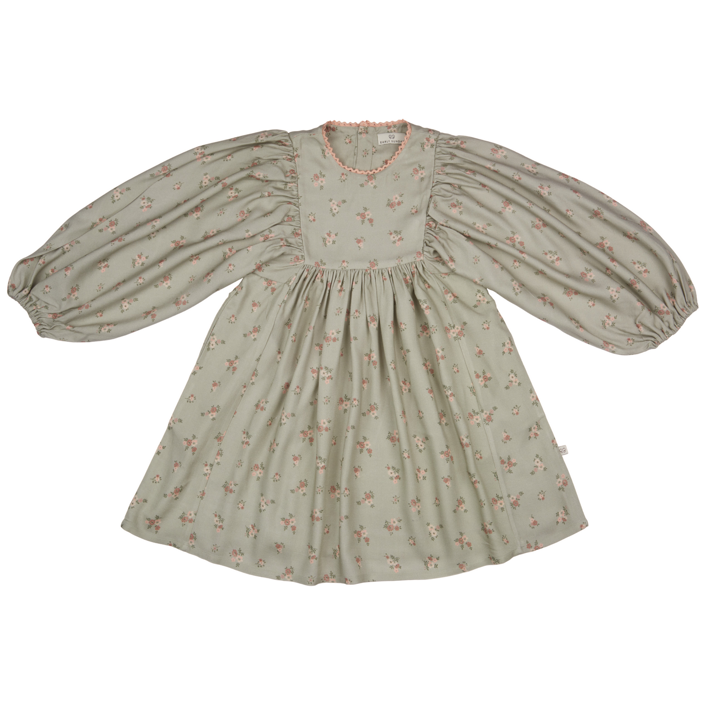 Belle Dress - Ditsy Bouquet Jade