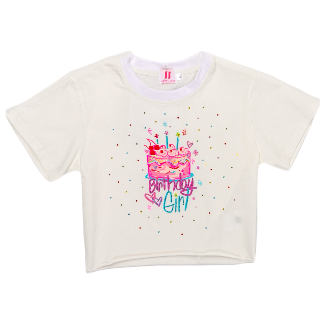 Birthday Girl Tee - Soft White