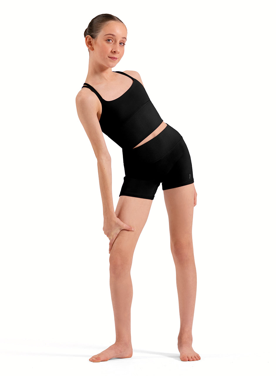 Rib Hem Back Strap Top-30036