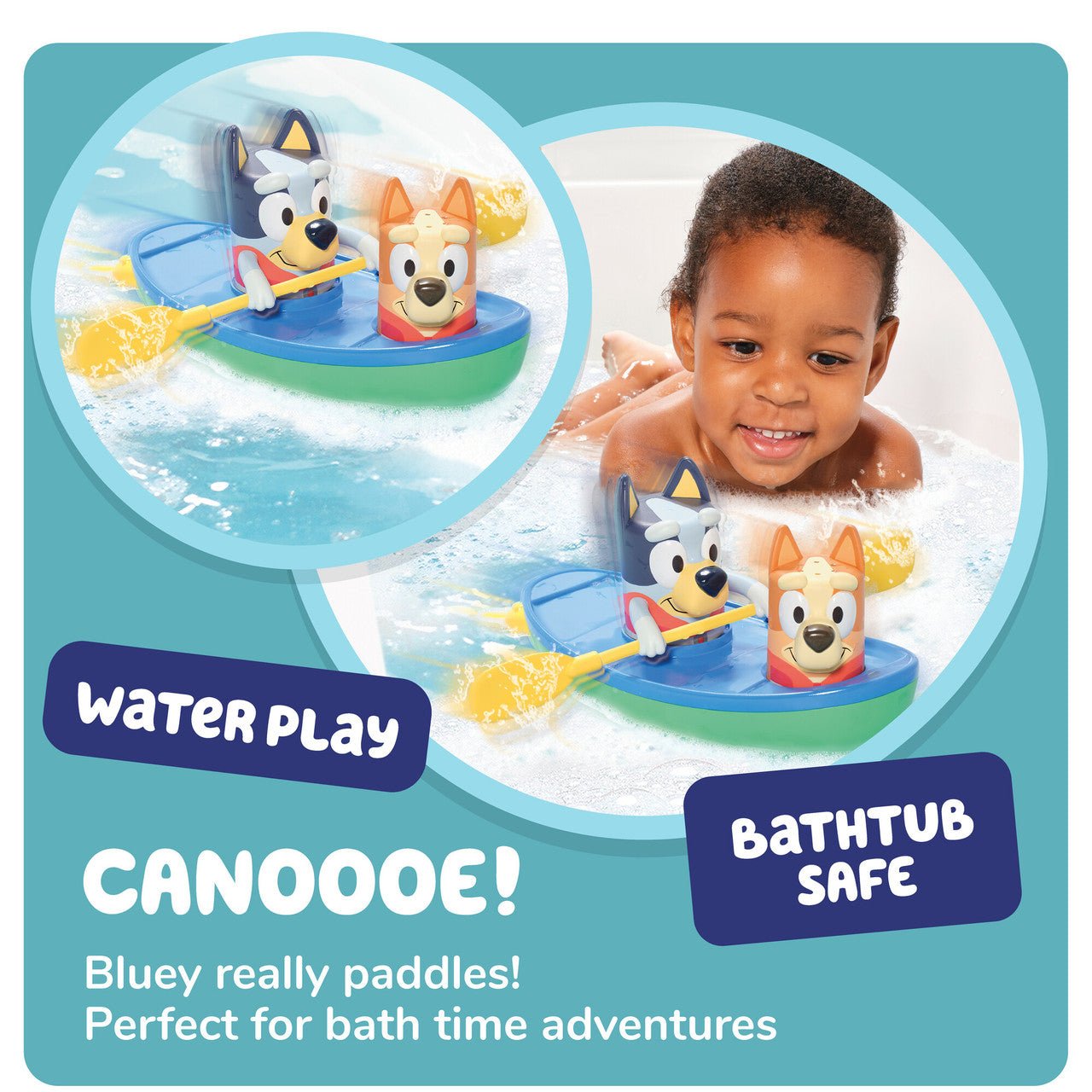 Bluey Paddling Canoe