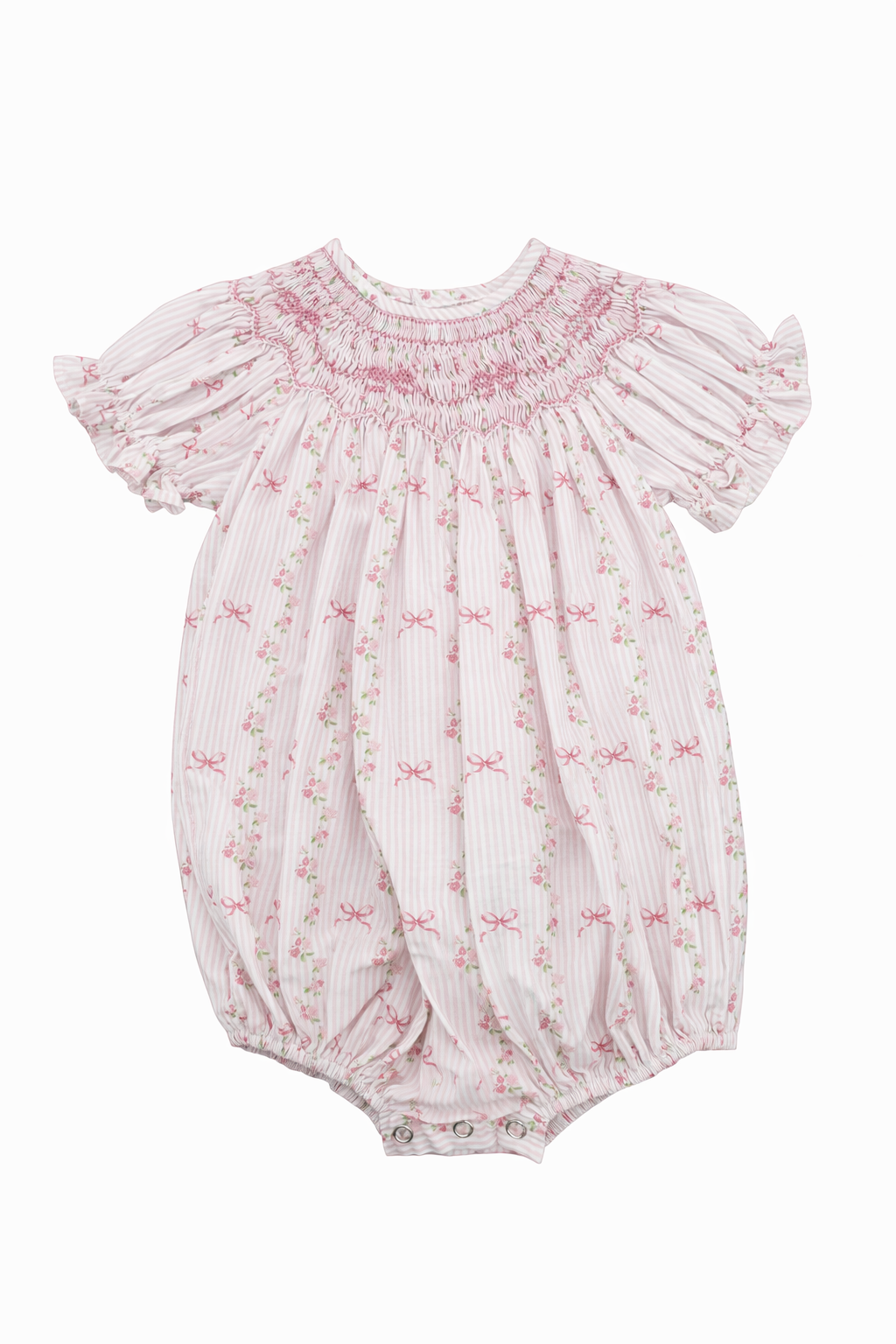 Britney Pink Bow Floral Bubble-206