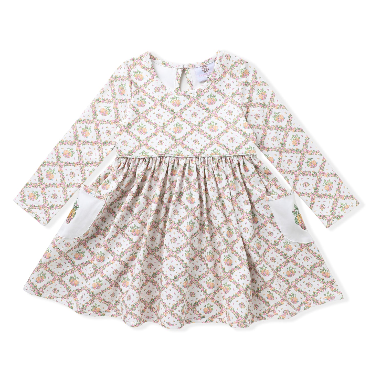 Pumpkin Trellis Pocket Dress