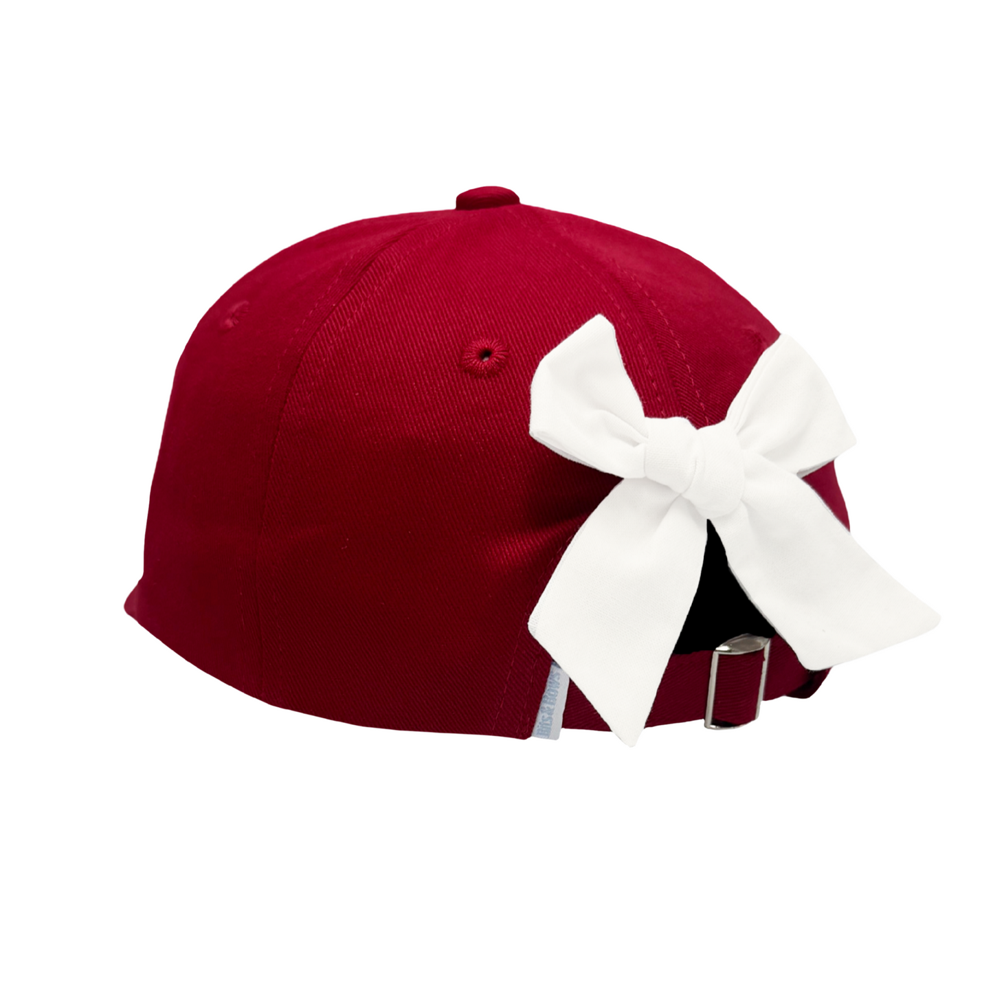 Red Football Bow Baseball Hat