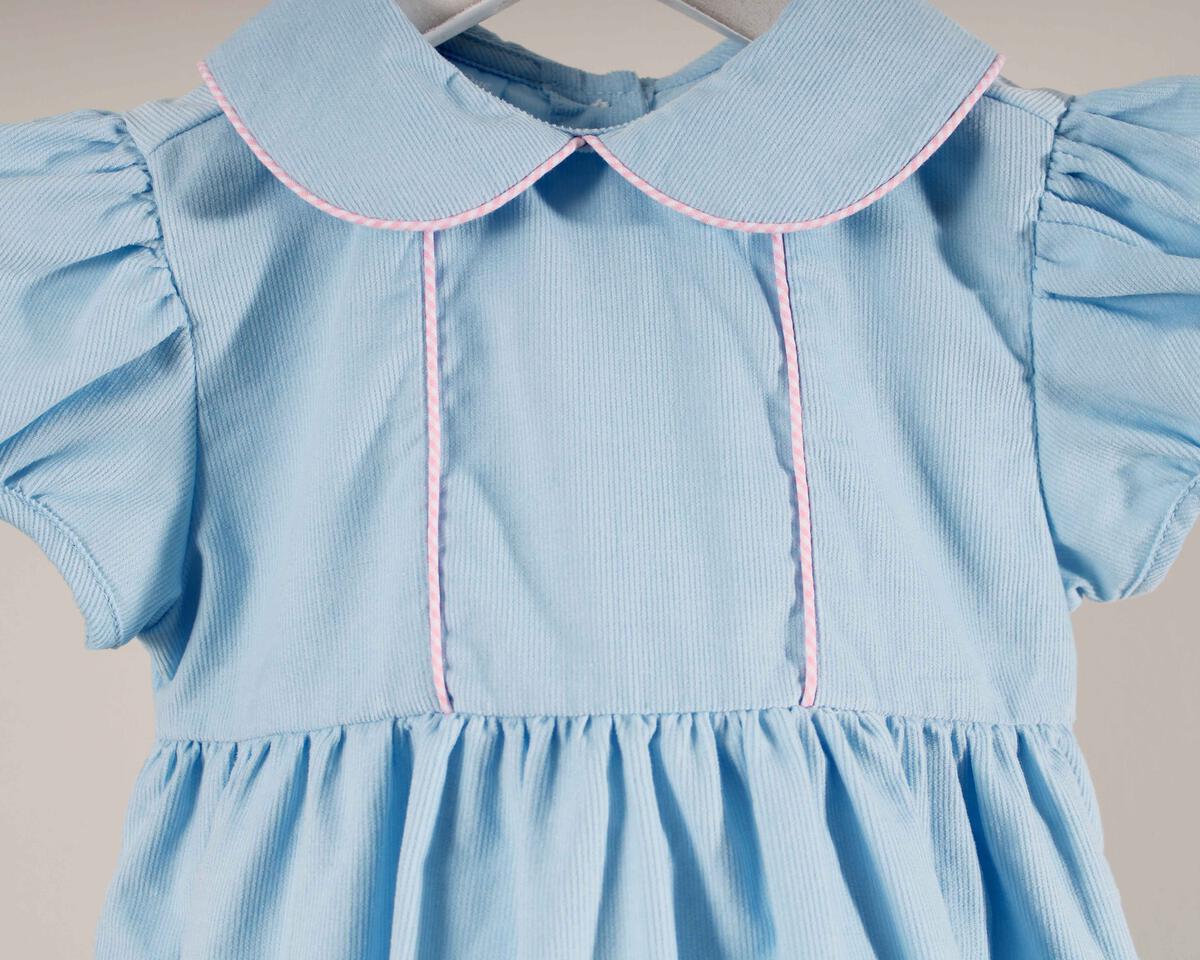 Lt. Blue Corduroy Claire Dress