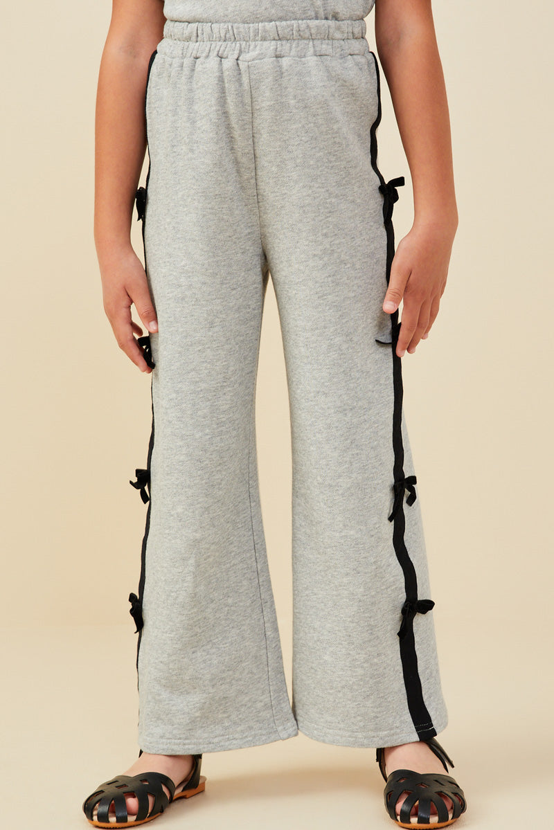 Bow Trim Side Joggers - Grey
