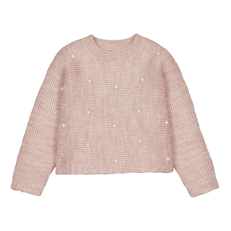 Mauve Pearl Knit Sweater-4322