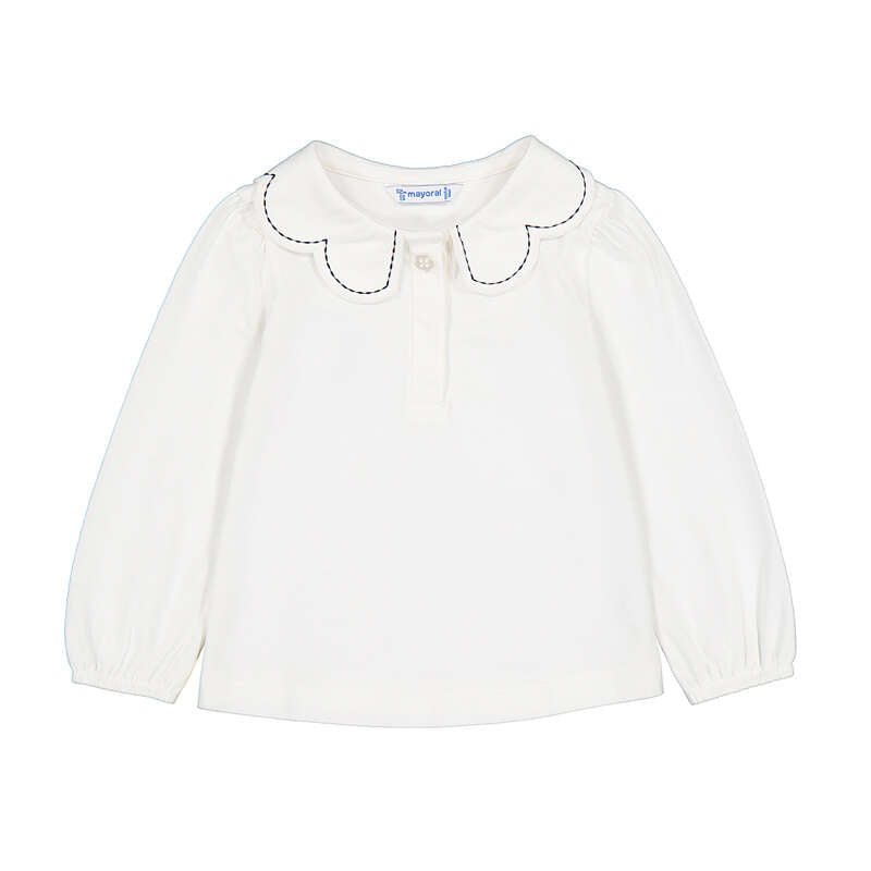 Ivory Wave Collar Polo-2114