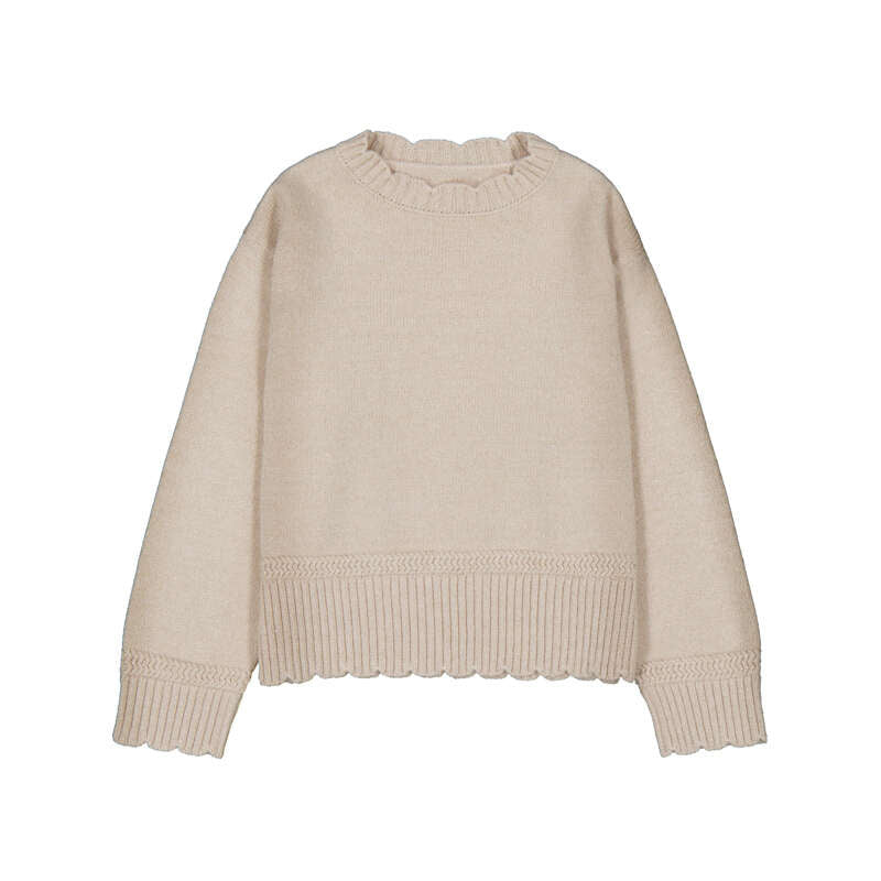 Taupe Knitted Smooth Sweater-4320