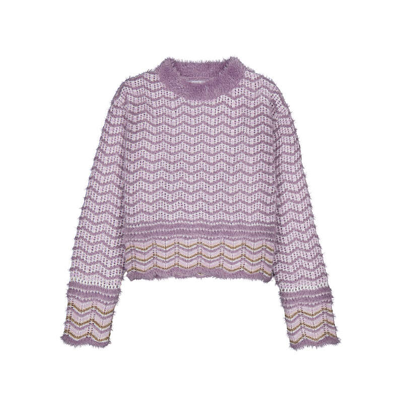 Dk Lavender Geometric Sweater