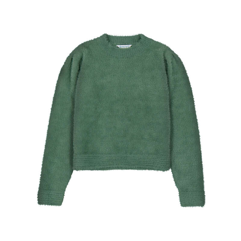 Green Short Fur Sweater-7338