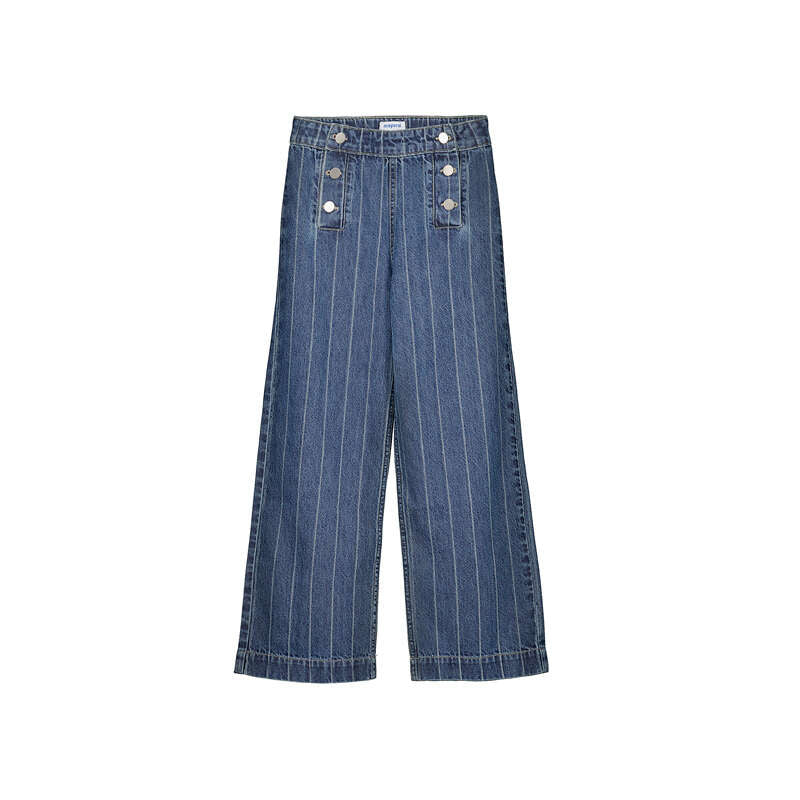 Wide Leg Stripe Jean