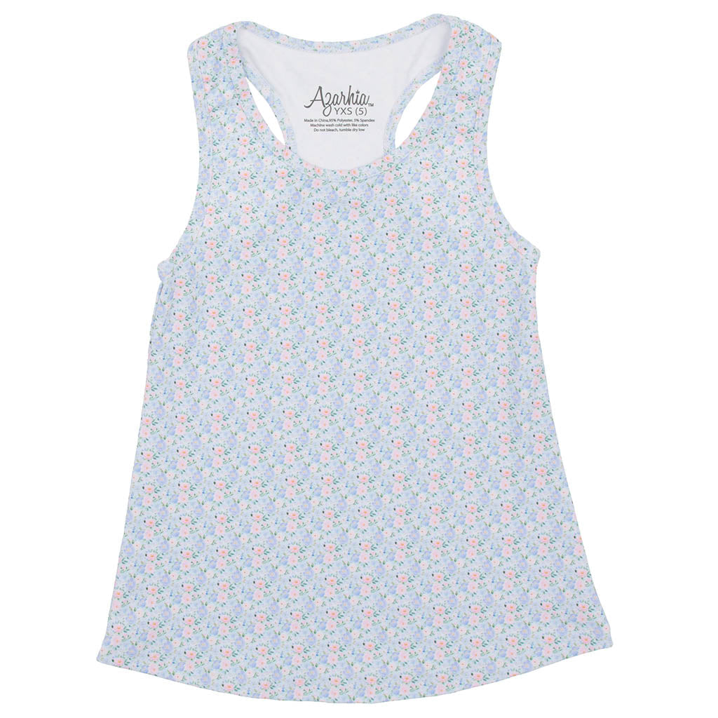 Printed Tank - Grand Blue Flowers