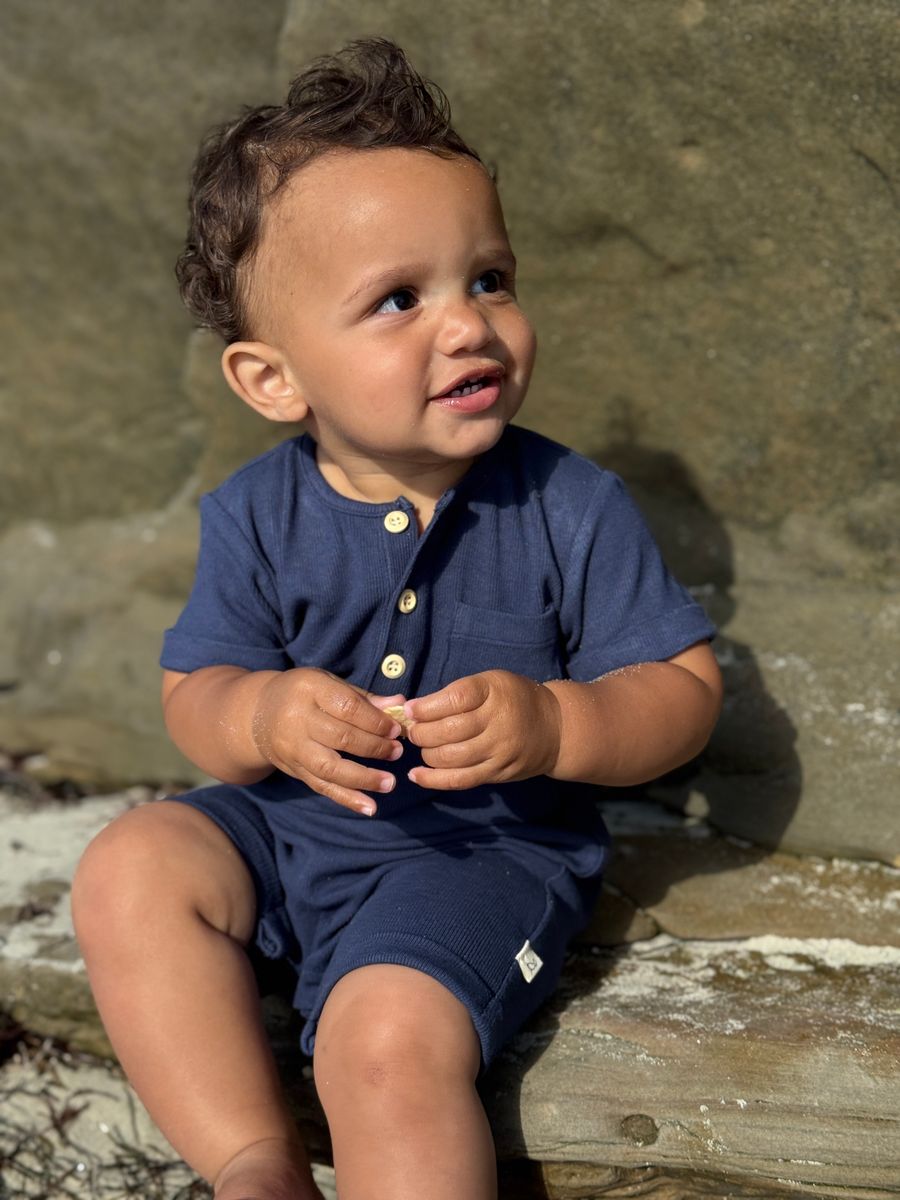 Camborne Romper - Navy