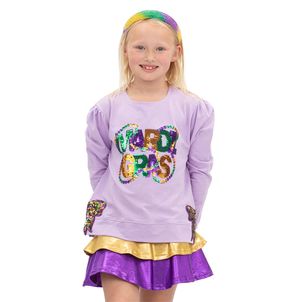 Mardi Gras Beads & Bow Top