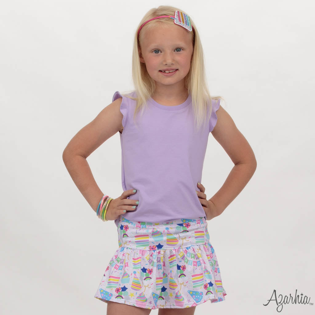 Birthday Collage Gathered Skort