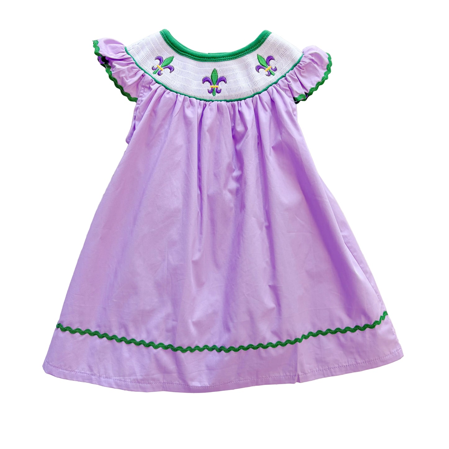 Purple Mardi Gras Smock Dress