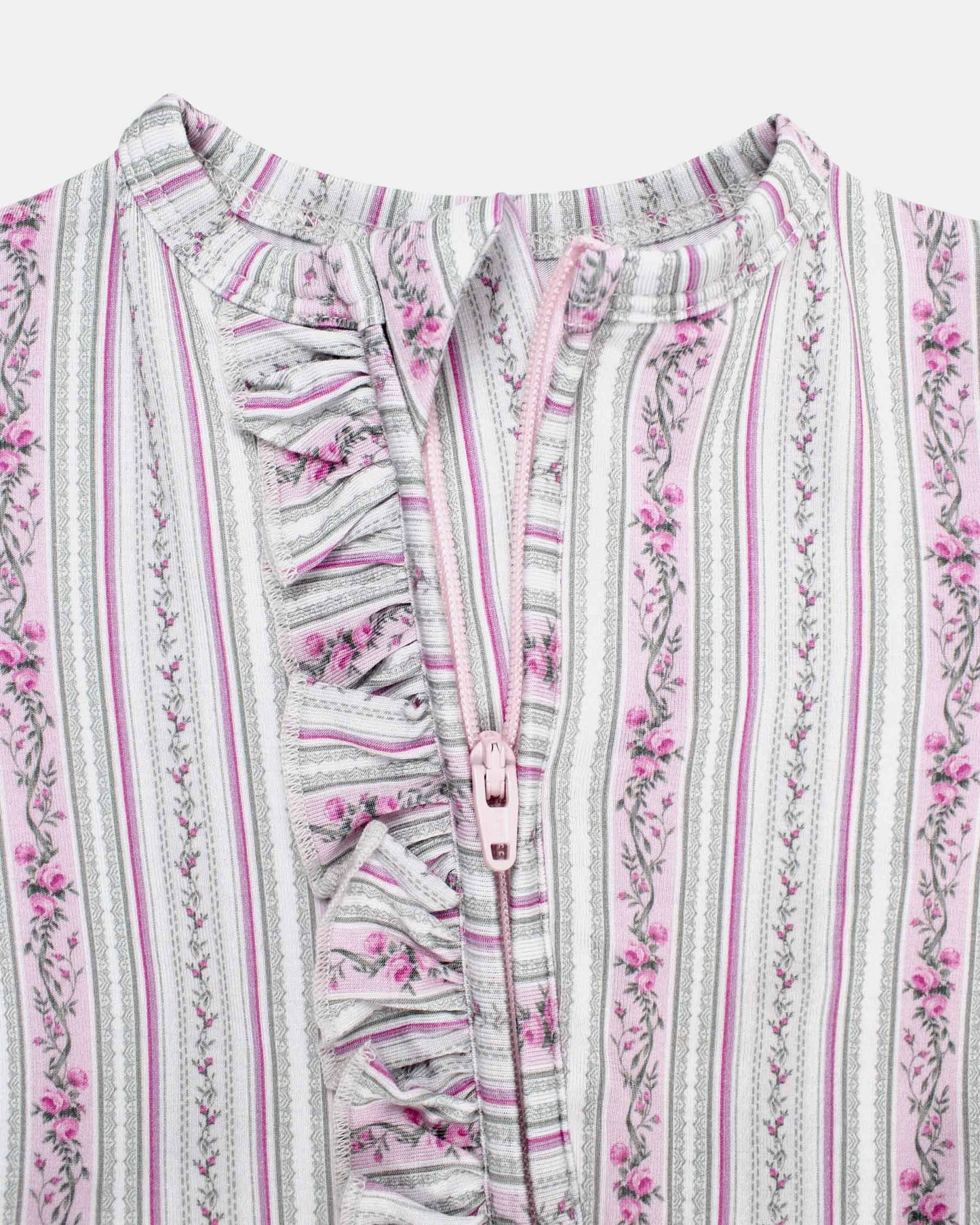 Josephine Ruffle Zip Footie