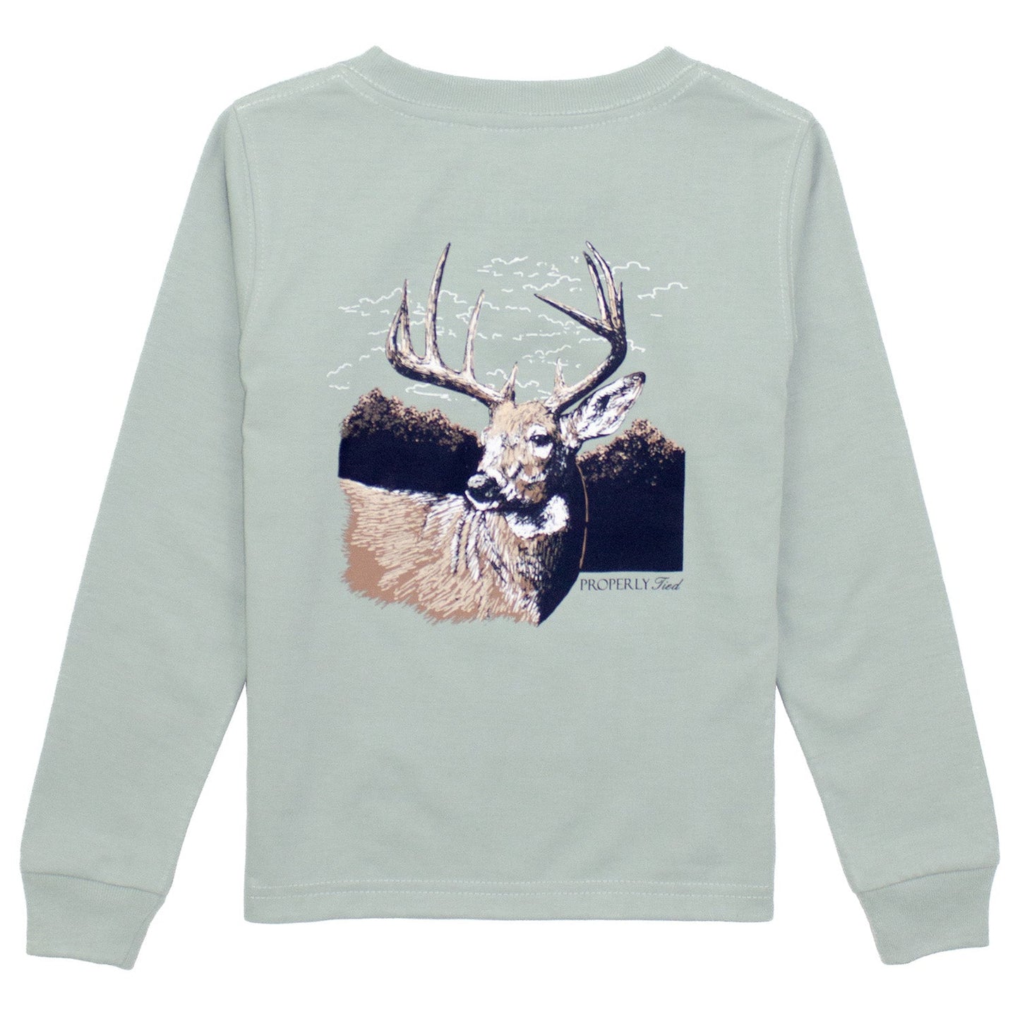 Buck L/S Tee - Sage