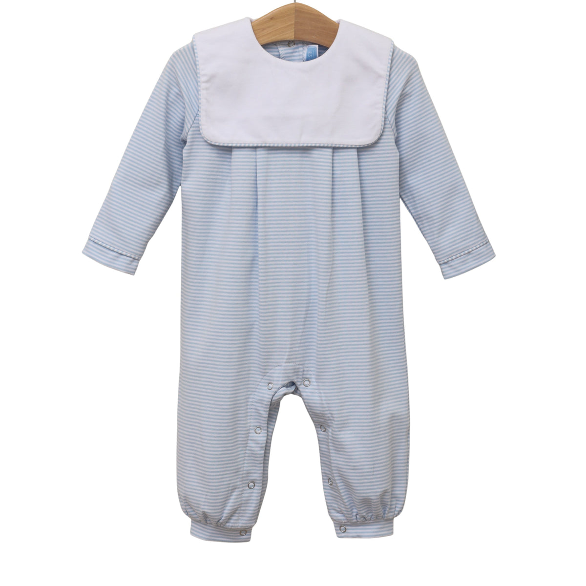 Lucas Romper-Lt Blue Stripe